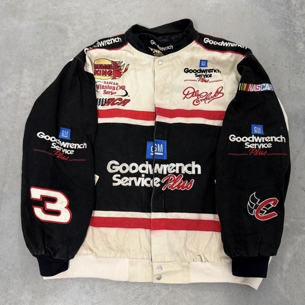 Jeff Hamilton Racing Jacket Mens XXXL Black Good Dale Earnhardt NASCAR Canvas